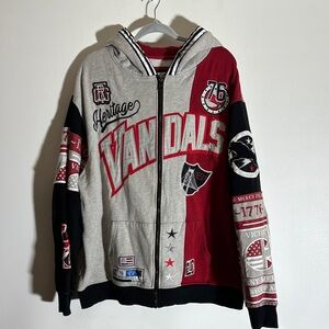 Heritage of America Hoodie in Red and Gray